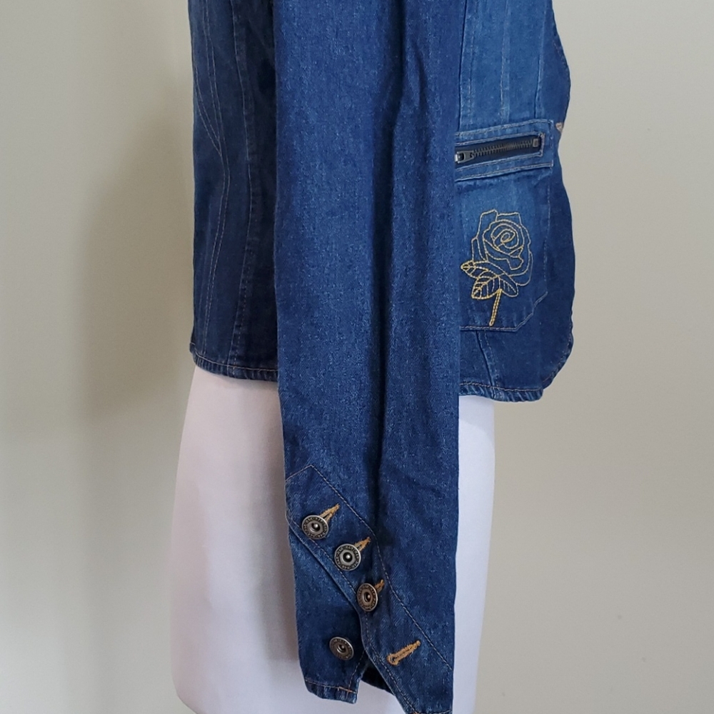 Unique Rave Jean Jacket –Size Small - Picture 8 of 13